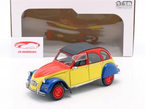 Citroen 2CV6 Ricard Année de construction 1985 Jaune / rouge / bleu 1:18 Solido