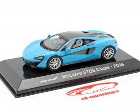 McLaren 570S Coupe Année de construction 2016 bleu métallique / noir 1:43 Altaya