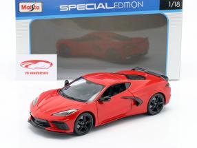 Chevrolet Corvette C8 Stingray Ano de construção 2020 vermelho 1:18 Maisto