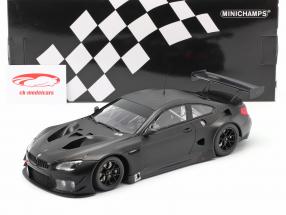 BMW M6 GT3 Plain Body Version year 2016 mat black 1:18 Minichamps