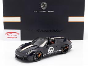 Porsche 911 (991 II) Speedster #72 meerblau mit Vitrine 1:18 Spark