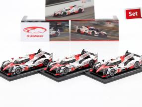 3-Car Set Toyota TS050 Hybrid #7 #8 #9 WEC / 24h LeMans 2017 1:38 Spark