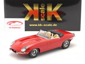 Jaguar E-Type Cabriolet Open Top Series 1 RHD 1961 rot 1:18 KK-Scale