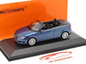 Audi A3 Cabriolet Bouwjaar 2007 blauw metalen 1:43 Minichamps