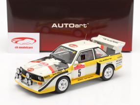 Audi Sport Quattro S1 #5 Vincitore Rallye SanRemo 1985 Röhrl, Geistdörfer 1:18 AUTOart
