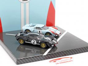 2-Car Set Ford GT40 MK II #2 #1 Winner and 2nd 24h LeMans 1966 1:43 CMR