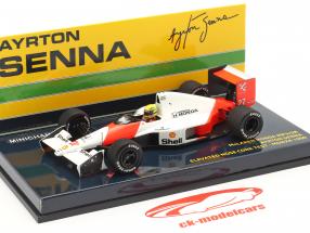 A. Senna McLaren MP4/5B #27 High Nose Test F1 Campeón mundial 1990 1:43 Minichamps
