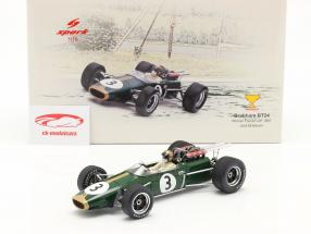 Jack Brabham Brabham BT24 #3 ganador francés GP fórmula 1 1967 1:18 Spark