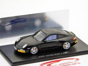 Porsche E-RUF Concetto Modello A Bj 2008 nero / nero 1:43 Spark
