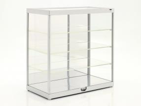 Montra individual Com Iluminação LED e espelho Para escala 1:18 / 1:24 prata Triple9