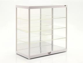 Single showcase with LED lighting and mirror for 1:18 / 1:24 white Triple9