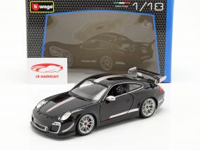 ポルシェ 911 (997) GT3 RS 4.0 年 2011 黒 / 銀 1:18 Bburago