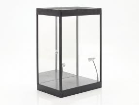 Vetrina singola con 2 mossa Lampade a led E Specchio per caratteri 1:6 nero Triple9