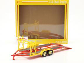 tandem Car Trailer Shell yellow / red / silver 1:18 GMP