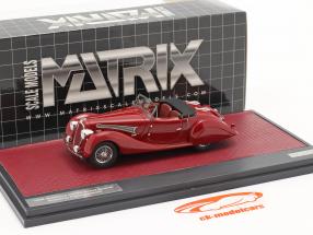Delahaye 135MS Grand Sports Open Roadster Figoni Falaschi 1939 rød 1:43 Matrix