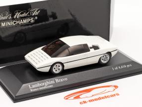 Lamborghini Bravo Baujahr 1974 umlackiert 2005 white metallic 1:43 Minichamps