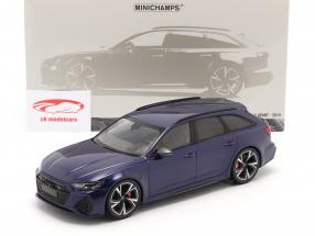 Audi RS 6 Avant (C8) Byggeår 2019 blå metallisk 1:18 Minichamps