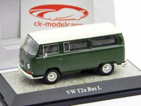 Volkswagen T2a Bus L &#39;orme vert-blanc crème PremiumClassiXXs 1:43