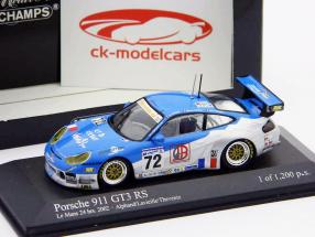 Porsche 911 GT3 RS N° 72 24h LeMans 2002 Alphand / Lavieille / Thevenin Minichamps 1:43