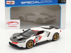 Ford GT #98 Heritage Edition 2021 White / red / carbon 1:18 Maisto
