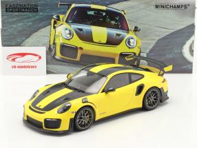 Porsche 911 (991 II) GT2 RS Weissach Package 2018 racing 黄 / 銀 リム 1:18 Minichamps