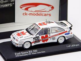 A. Hahne Ford Sierra RS 500 #25 DTM Nürburgring 1988 Winnaar 1:43 Minichamps