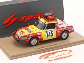 Citroen DS23 #145 Rallye Paris - Dakar 1981 Roncin, Quenti, Darmendrail 1:43 Spark