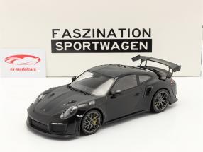 Porsche 911 (991 II) GT2 RS Weissach Package 2018 noir / argent jantes 1:18 Minichamps