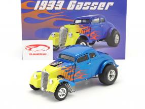 Gasser Flamed Ano de construção 1933 azul / amarelo 1:18 GMP