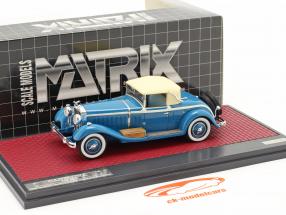 Isotta Fraschini 8A SS Castagna Roadster Closed Baujahr 1929 blau 1:43 Matrix