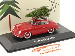 Porsche 356 vermelho com árvore de Natal 1:43 Spark