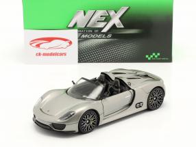 Porsche 918 Spyder Jaar 2013 grijs 1:24 Welly