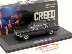 Ford Mustang Coupe 1967 Movie Creed (2015) mat black 1:43 Greenlight