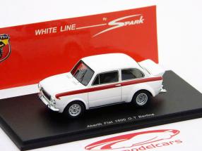Abarth Fiat OT 1600 Berlina 1964 white with red stripe 1:43 Spark