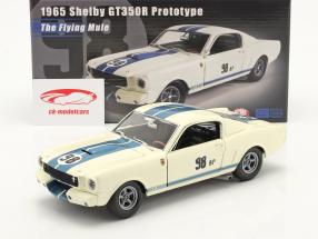 Ford Mustang Shelby GT350R The Flying Mule 1965 #98 blanche / bleu 1:18 GMP