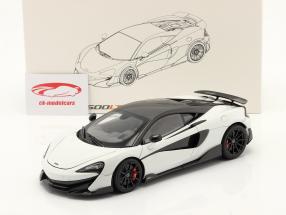 McLaren 600LT Byggeår 2019 hvid 1:18 LCD Models