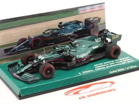 L. Stroll Aston Martin AMR21 #18 Emilia Romagna GP fórmula 1 2021 1:43 Minichamps