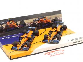 Norris #4 & Ricciardo #3 2-Car Set McLaren MCL35M formule 1 2021 1:43 Minichamps