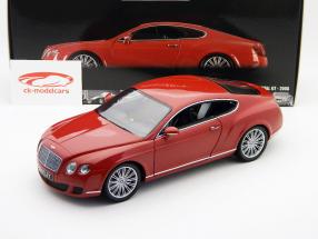 Bentley Continental GT 2008 red 1:18 Minichamps