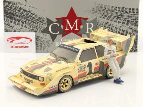 Set Walter Röhrl: Audi quattro S1 Dirty Version #1 ganador Pikes Peak 1987 con figura 1:18 CMR