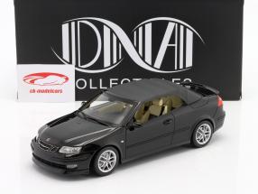 Saab 9-3 Aero cabriolet Byggeår 2005 sort 1:18 DNA Collectibles