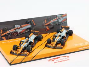 Norris #4 & Ricciardo #3 2-Car Set McLaren Monaco GP formula 1 2021 1:43 Minichamps