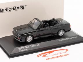 BMW M3 (E30) Convertible year 1988 glossy black 1:43 Minichamps