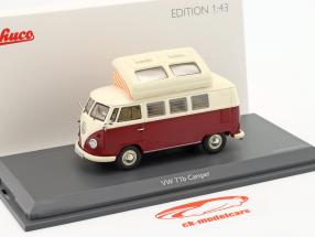 Volkswagen VW T1b Camper year 1962 dark red / beige 1:43 Schuco