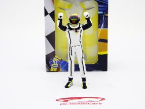 Jenson Button driver figure formula one standing winningfist 1:18 TopMo