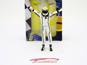 Jenson Button driver figure formula one standing finger 1:18 TopMo