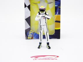 Jenson Button driver figure formula one standing ready to race 1:18 TopMp
