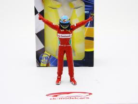 Fernando Alonso driver figure formula one 2012 standing finger 1:18 TopMo