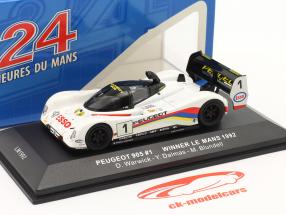 Peugeot 905 #1 vencedora 24h LeMans 1992 Dalmas, Warwick, Blundell 1:43 Ixo