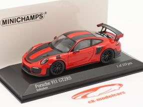 Porsche 911 (991 II) GT2 RS Weissach package 2018 guards red / black rims 1:43 Minichamps